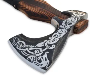 | Exquisite Handmade Viking Axe - Ideal for Collectors & Enthusiasts | Authentic, Artisan-Crafted | Medieval Styled Axe with Durable and Robust High Carbon Steel (GC-AX05)