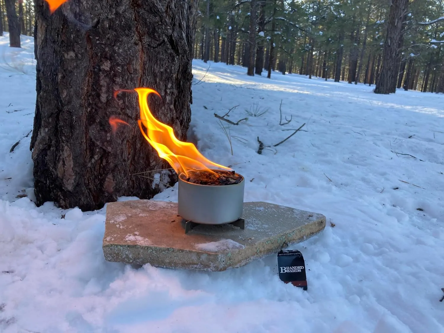 | Made in USA | Portable Mini Bonfire Campfire in a Can | Reusable & up to 5 Hours of Burn Time | Picnics Parties S'Mores Gifts Bushcraft Camping Survival Emergencies