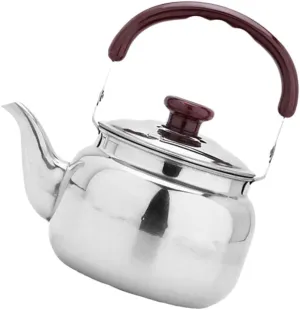 0.75L Stove top teapot Camping Kettle Durable Stainless Steel Camp Tea Coffee Water Pot for Hiking Backpacking Outdoor Camping and Stainless Steel Tea Kettle Picnic Coffee Kettle (Color : 0.5L)