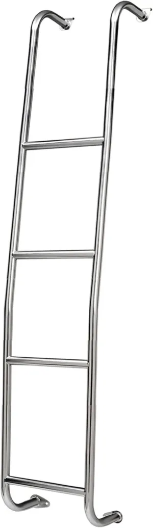 093TS Stainless Steel 4-Step Van Ladder - Compatible with 2014-25 Ford Transit Low Roof Vans
