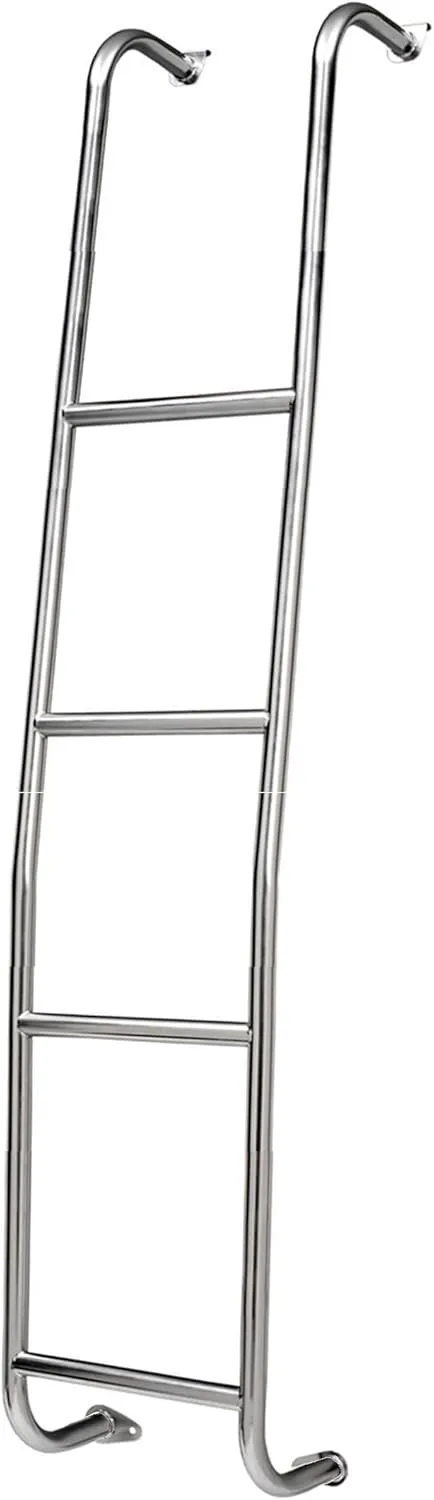 093TS Stainless Steel 4-Step Van Ladder - Compatible with 2014-25 Ford Transit Low Roof Vans