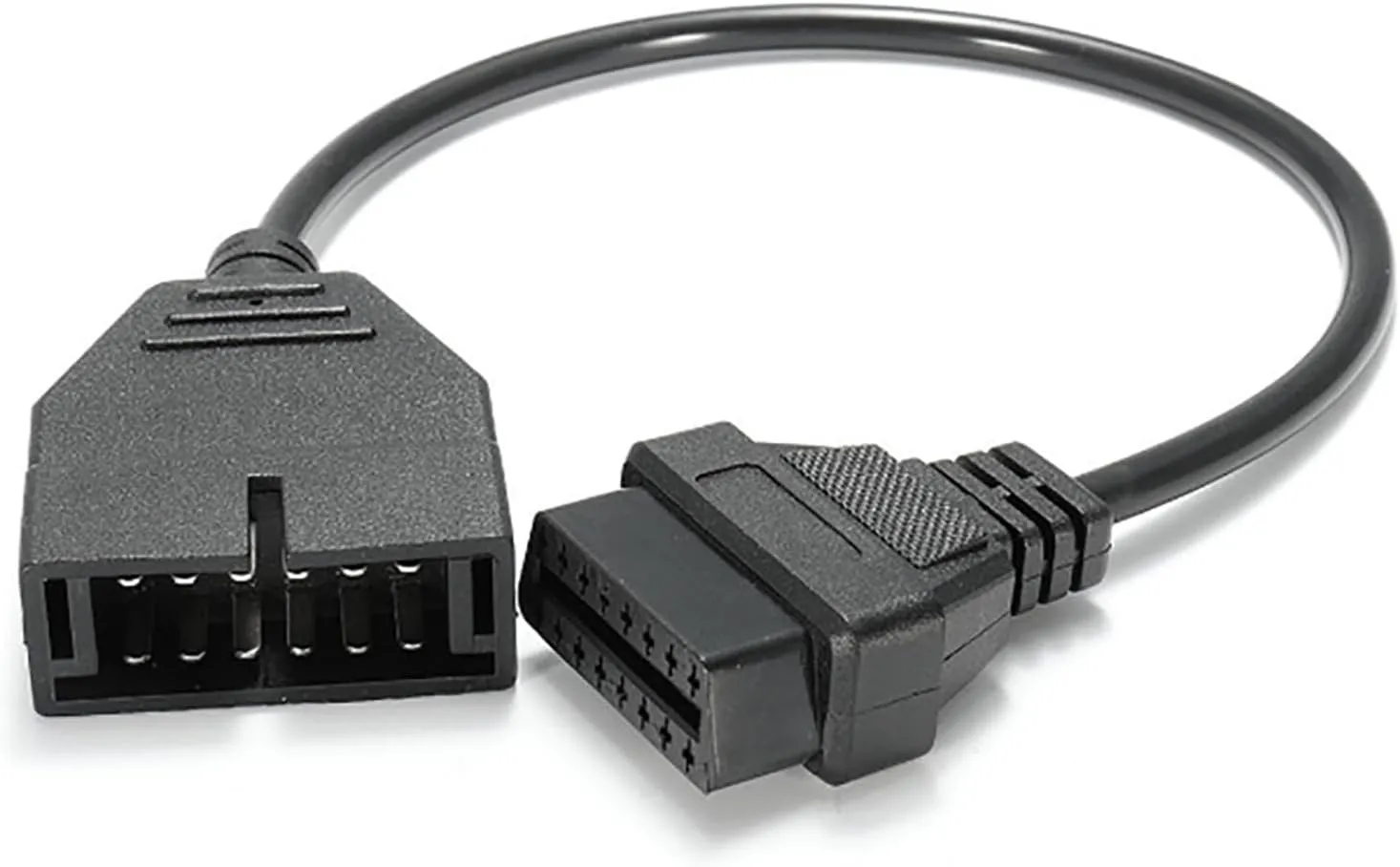 1 PC OBD1 Scanner Connector, OBD1 to OBD2 GM Adapter, Scanning Diagnostic Extension Tool Cable Connector, Compatible with GM 12 Pin to OBD1 to OBD2 16 Pin Connector (Black)
