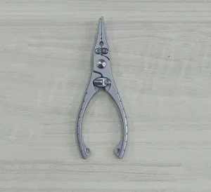 1 pcs Stainless Steel Fishing Pliers, Salt Water Resistant Hook Remover, Fishing Tools with Safety Lock, Open Ring Pliers, Tungsten ca