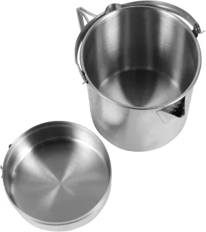 1 Set Stainless Steel Outdoor Cooking Pot Durable Camping Cookware for Hiking Picnics and Outdoor Activities and for All Food Types