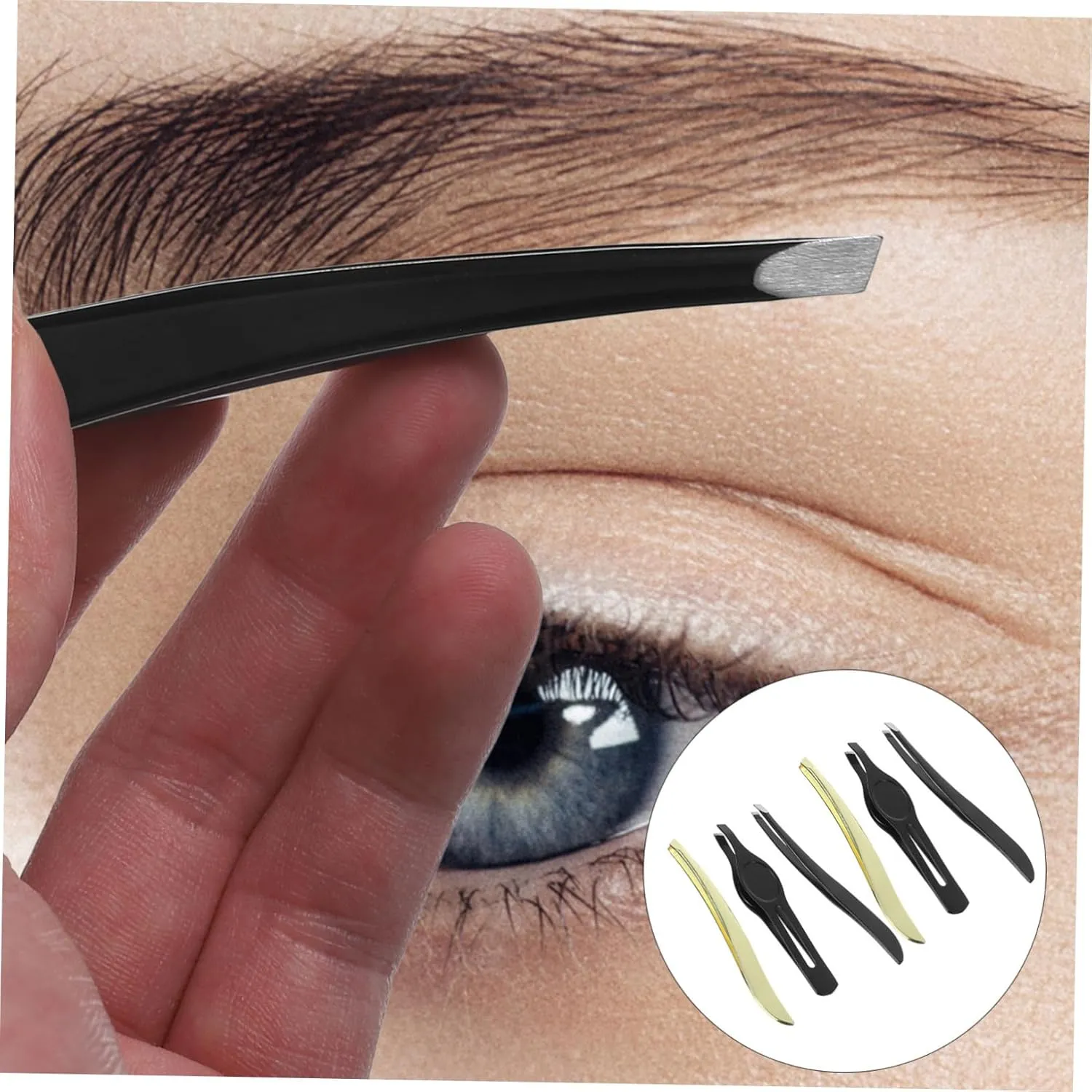 1 Stainless Steel Eyebrow Makeup Tool Ergonomic Mini Eyebrow Clips for Precision Grooming Women