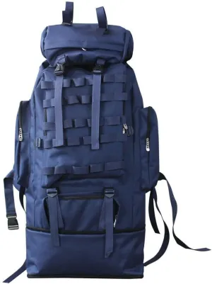 100L Camping Hiking Backpack, Tactical Army Outdoor Hiking Backpack Camping Rucksack Trekking Bag, Navy Blue