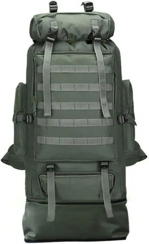 100L Camping Hiking Backpack Waterproof Military Tactical Backpack Sports Survival Backpacks for Traveling and Hiking (Military Green)