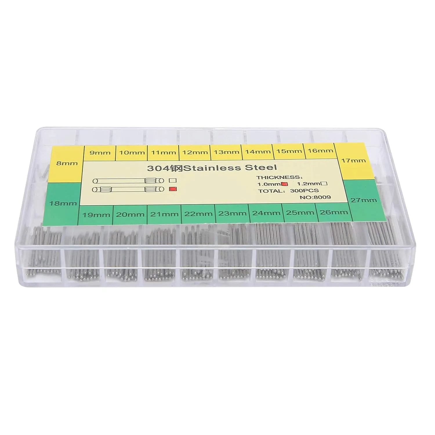 1.0mm Watch Band Pin Friction Bar,Thickness Watch Pin Friction Bar,Watch Bracelet Pin Friction Bar Watch Repairing Accessories, 8‑27mm Pin Friction Bar Watch Band Bars Watch