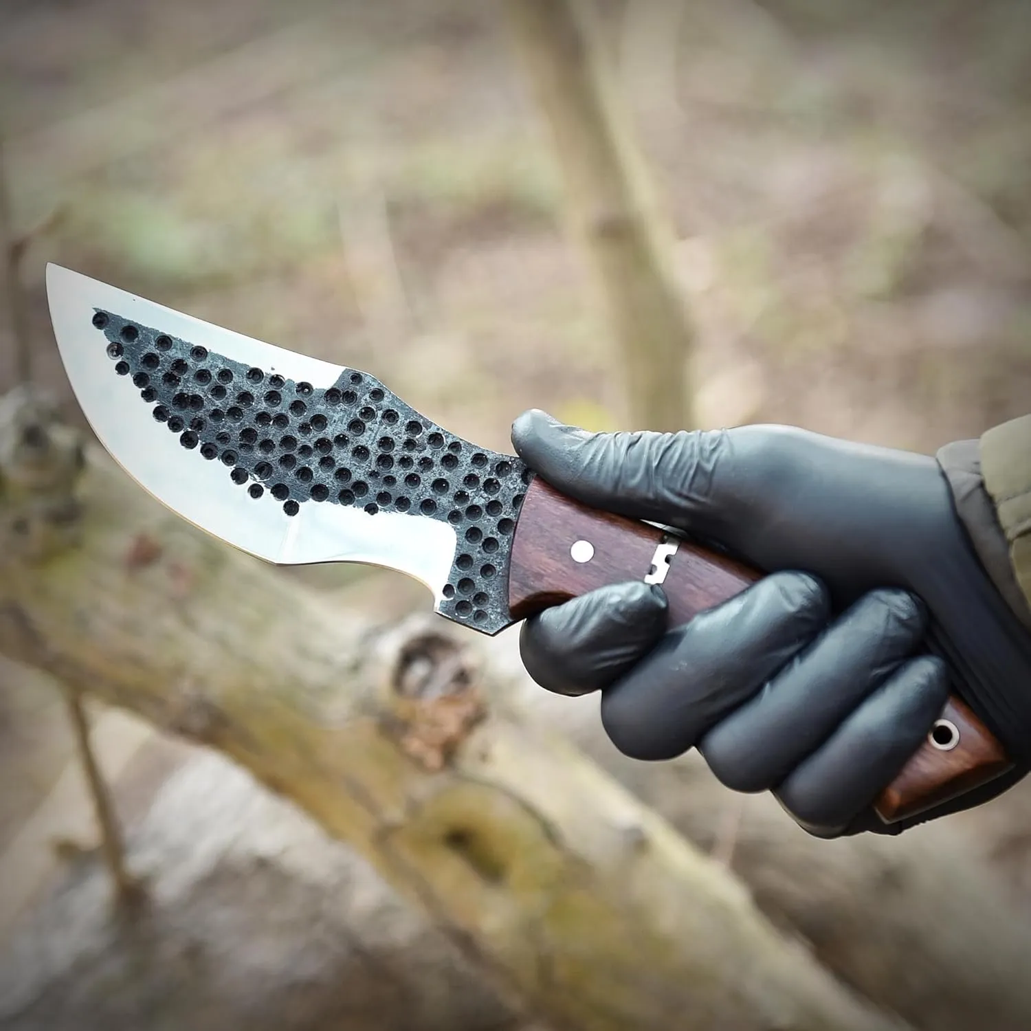 10" Bushcraft Tracker Knife with Leather Sheath | Camping Companion | Stainless Steel Blade with Wood Handle | Brown Handle with Sheath Included | Unparalleled Outdoor Utility