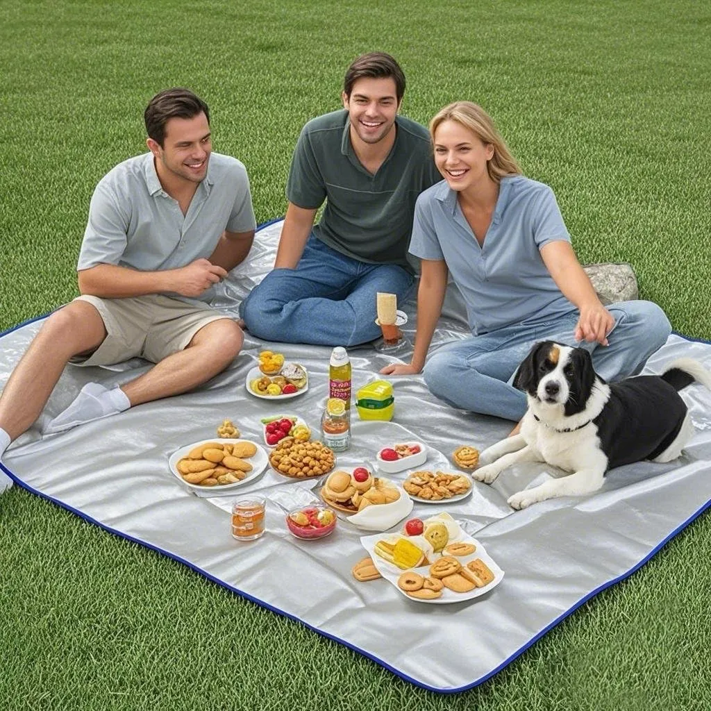 11 cm Thickened Double-Sided Outdoor Aluminum foil Foam mat: It can be Rolled up for Storage, is Waterproof and Moisture-Proof, and is Suitable for Hiking, Beach Activities and Camping