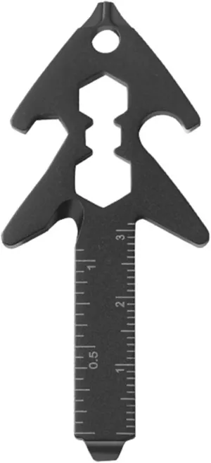 11 in 1 Christmas Tree Multi-Tool with Durable, Compact Stainless Steel Construction for Hiking, Kayaking, Camping, Travel and Outdoor Survival(Black)