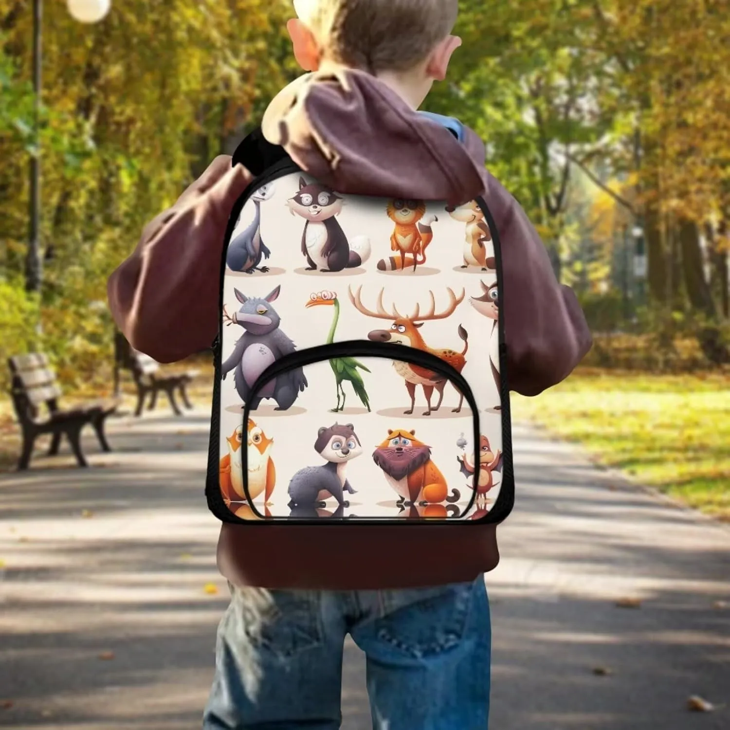 12inch School Bag Backpack For 5-7 Kids Bookbag Boys Backpack,Cute Cartoon Animals Kids Backpack, CZA61