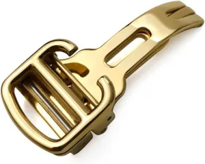 12mm, 14mm, 16mm, 18mm, 20mm 316L Fine Steel Brushed Butterfly Folding Watch Buckle For Cartier Blue Balloon