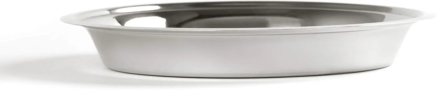 14-Inch Stainless Steel Parat – Traditional Indian Dough Kneading Tray, Paratha Maker for Regular Use, Durable Atta Kneading Tool for Everyday Cooking