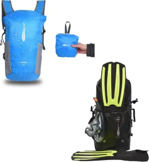 15L Ultralight Waterproof Hiking Backpack and 35L Waterproof Backpack, Heavy Duty Roll-Top Floating Dry Bag Backpack