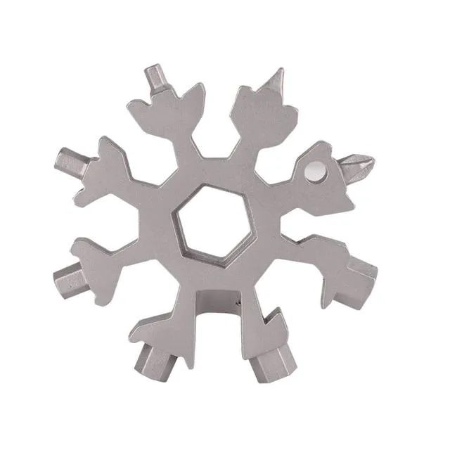 18-in-1 Multi-Tool Stainless Steel Snowflake-Shaped Tool