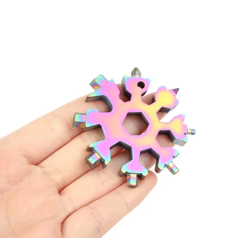 18-in-1 Multi-Tool Stainless Steel Snowflake-Shaped Tool