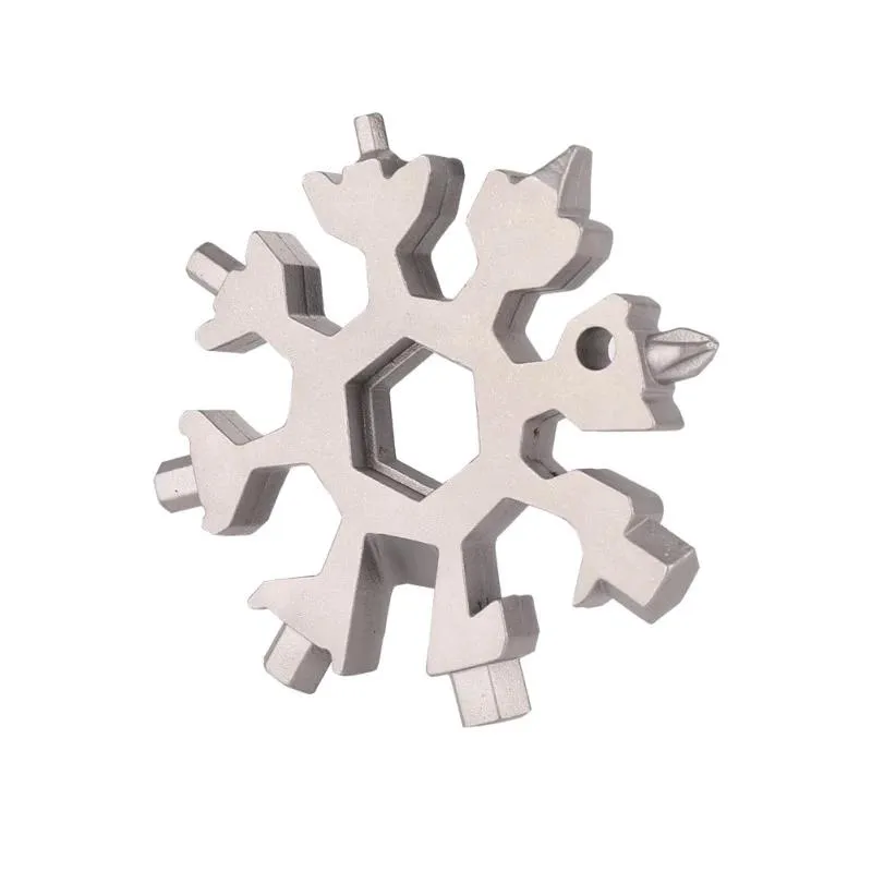 18-in-1 Multi-Tool Stainless Steel Snowflake-Shaped Tool