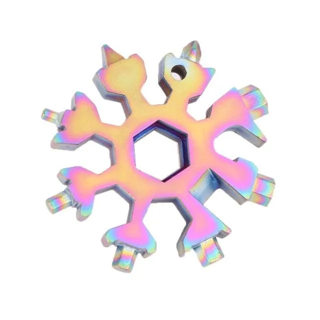 18-in-1 Multi-Tool Stainless Steel Snowflake-Shaped Tool