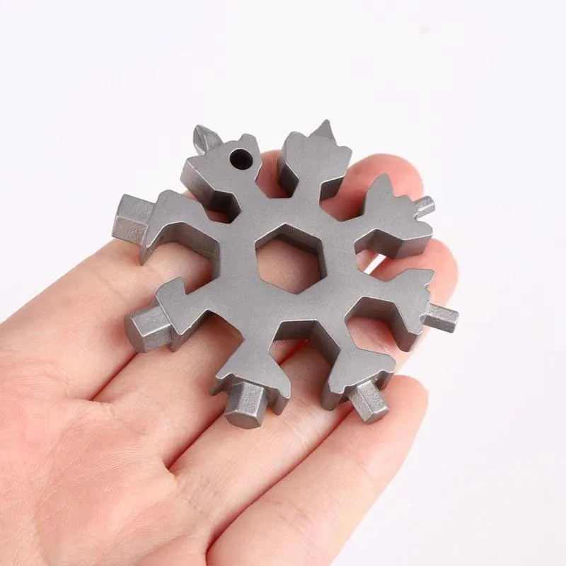18-in-1 Multi-Tool Stainless Steel Snowflake-Shaped Tool