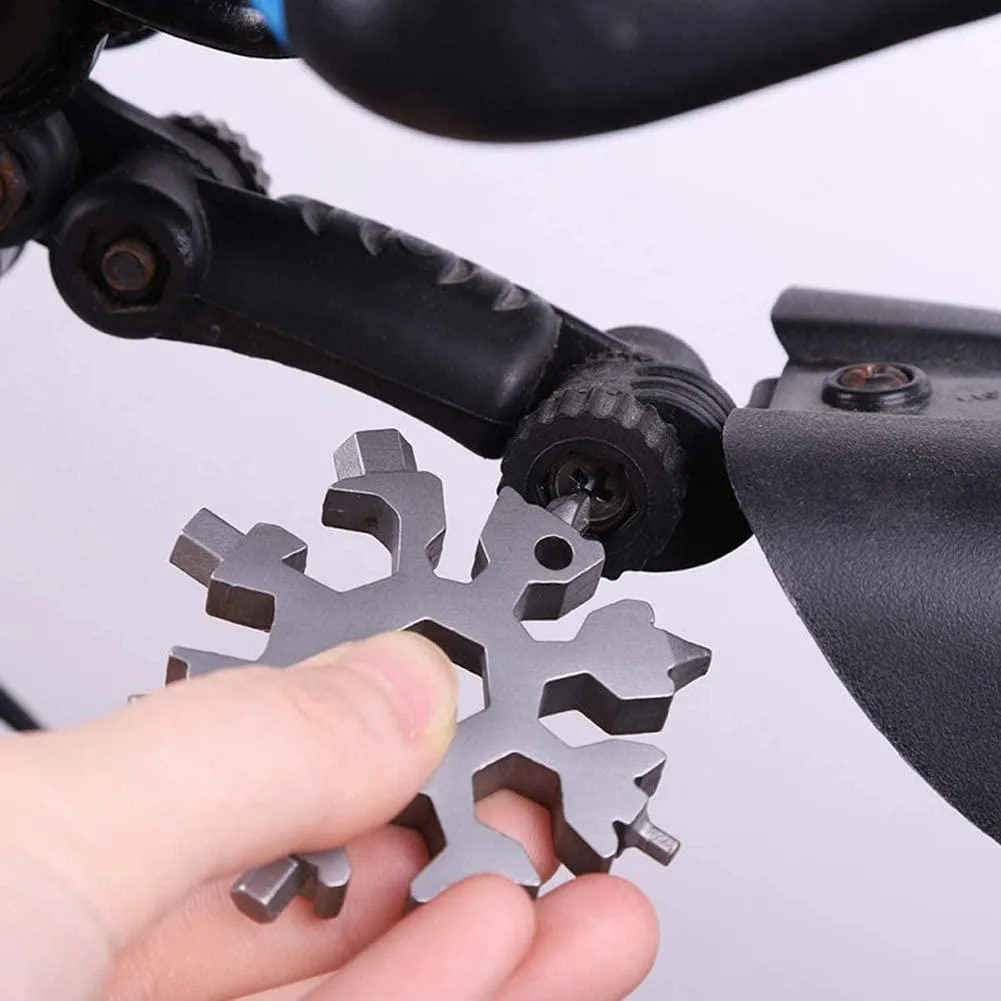 18-in-1 Multi-Tool Stainless Steel Snowflake-Shaped Tool