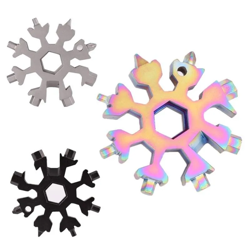 18-in-1 Multi-Tool Stainless Steel Snowflake-Shaped Tool