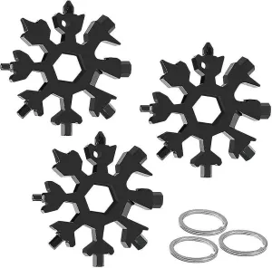 18 In 1 Snowflake Multitool 3 Pieces Stainless Steel Wrenc