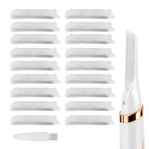 18 Pcs Replacement Blades for Finishing Touch Flawless Dermaplane Glo Sonic Vibrating Facial Exfoliator, Replacement Heads Only Specific for Flawless Vibrating Dermaplane Razor