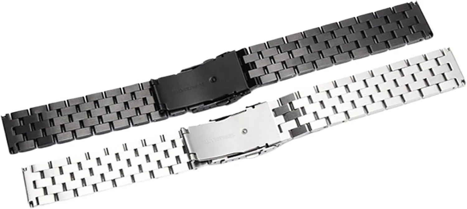 18mm 20mm 22mm 24mm 26mm Stainless Steel Watch Band Silver Black Metal Watch Strap Women Men Wrist Bracelet Watchband