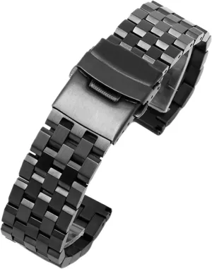 18mm 20mm 22mm 24mm 26mm Stainless Steel Watch Band Silver Black Metal Watch Strap Women Men Wrist Bracelet Watchband