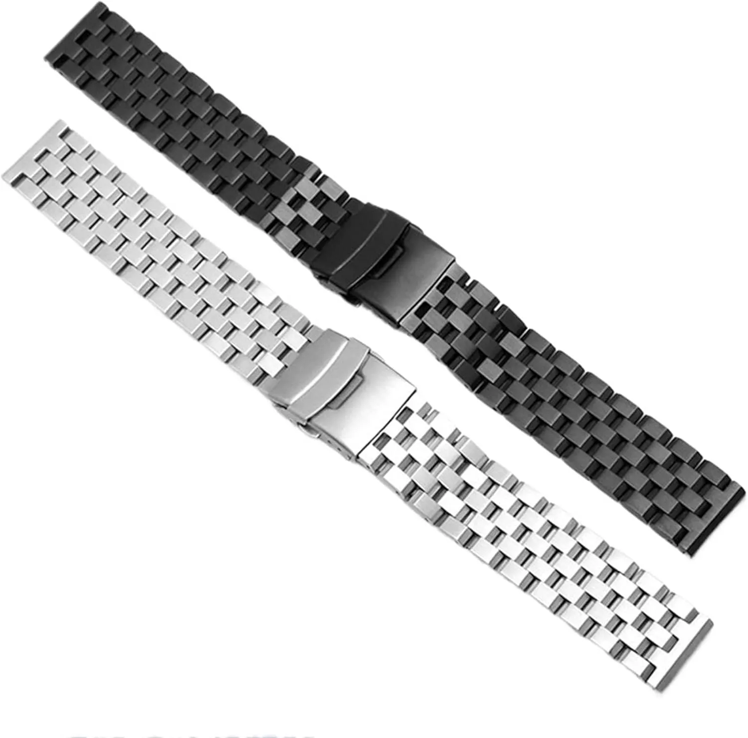 18mm 20mm 22mm 24mm 26mm Stainless Steel Watch Band Silver Black Metal Watch Strap Women Men Wrist Bracelet Watchband