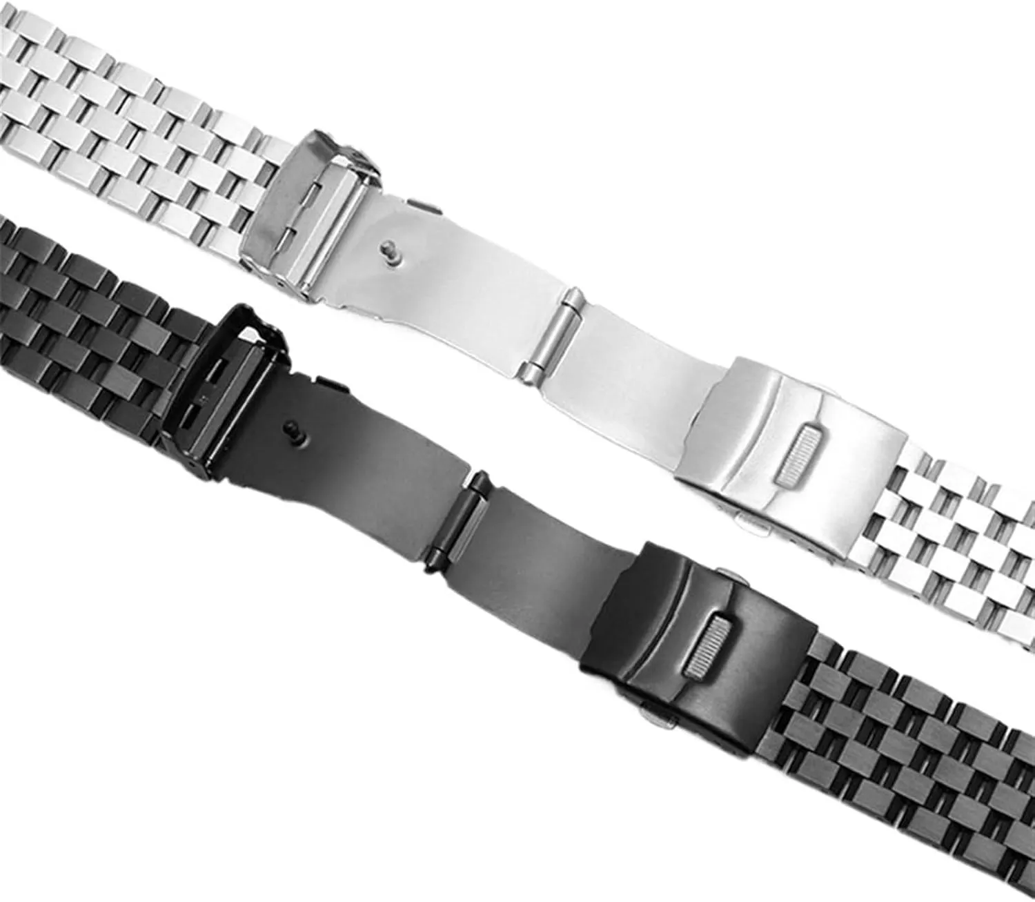 18mm 20mm 22mm 24mm 26mm Stainless Steel Watch Band Silver Black Metal Watch Strap Women Men Wrist Bracelet Watchband