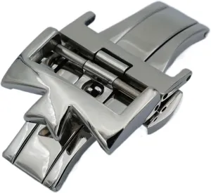18mm 20mm 316L Stainless Steel Double By Double Open Watch Buckle Clasp Strap Deployant For Watchbands