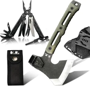 19 In 1 Multitools Pliers with Fire Starter, Small Survival Camping Hatchet