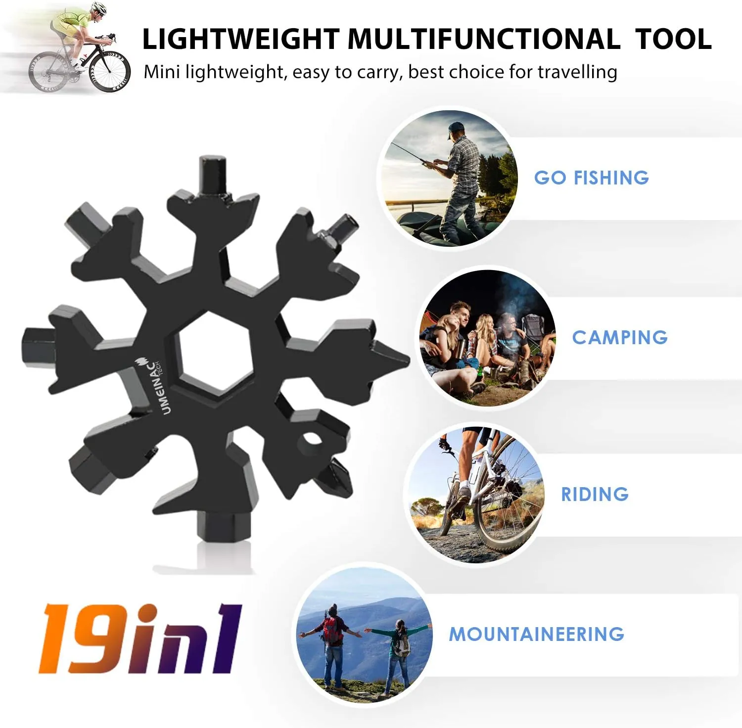19 in 1 Snowflake Multitool Keychain Multi-Tool, 3 Pack Keychain Multi Tool Snowflake Wrench Screwdriver Bottle Opener Key Chain Tools Gadgets For Men