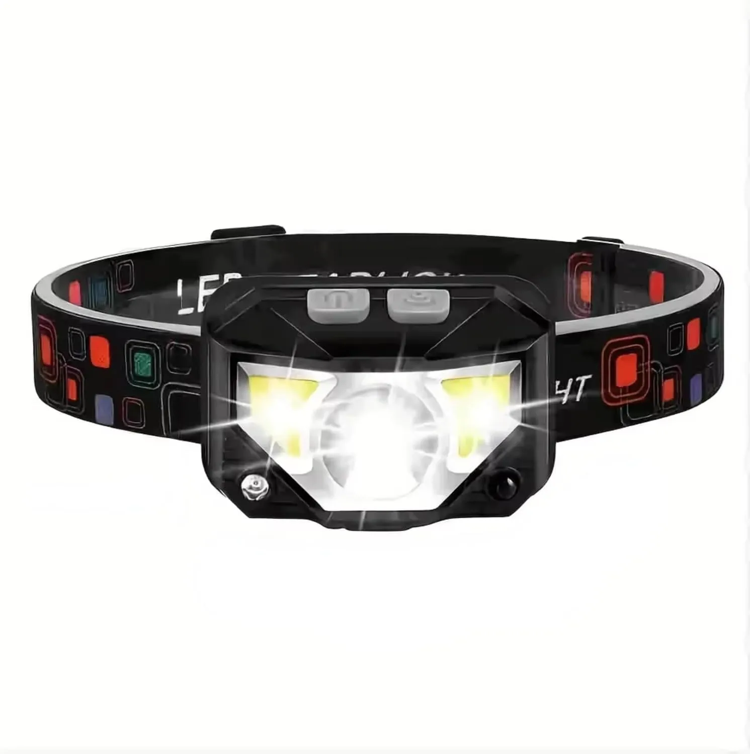 1PC Fishing Rechargeable Headlamp with Super Bright LED Motion Sensor 8 Modes Waterproof for Outdoor Camping Running
