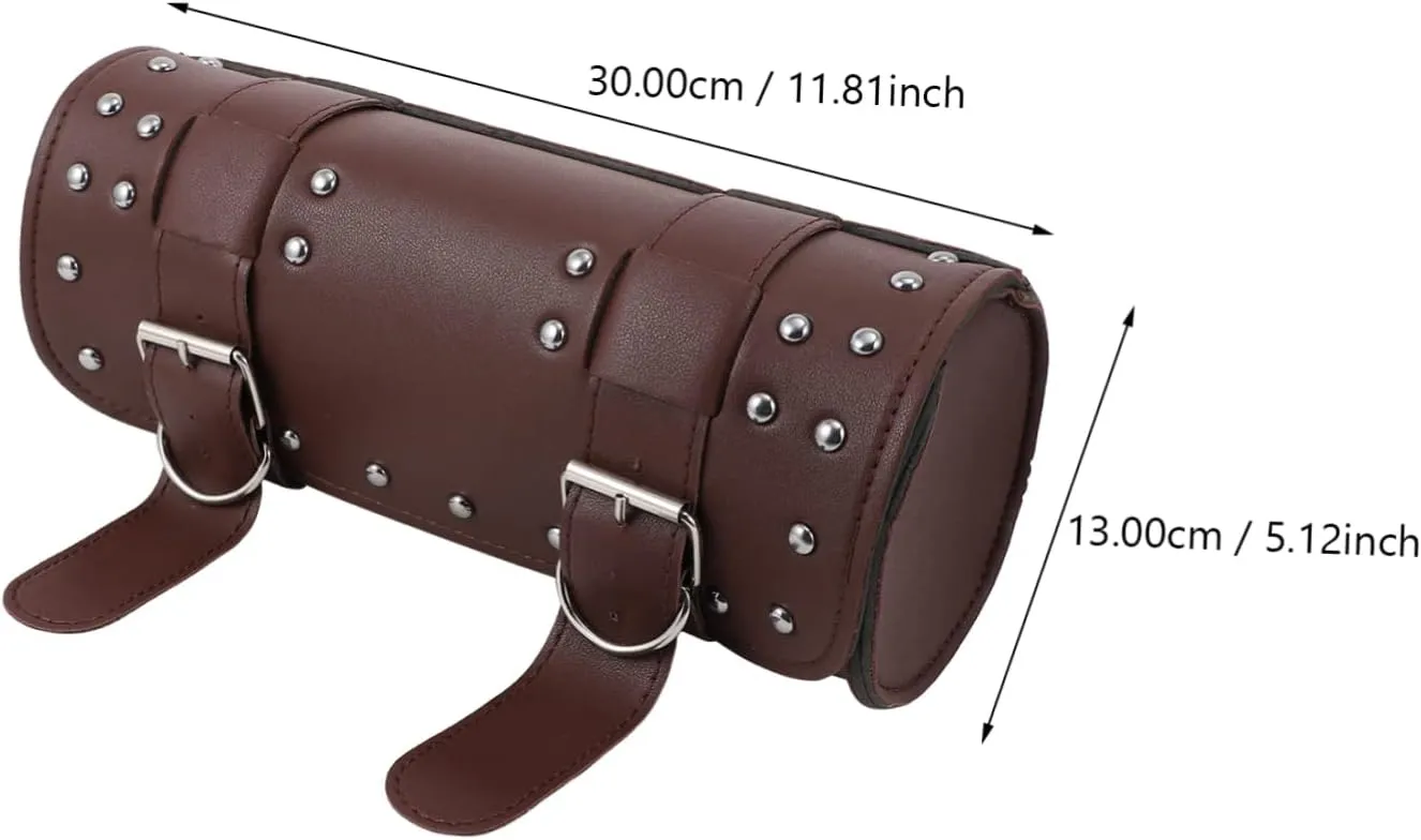 1pc Motorcycle Side Storage Bag Durable Motorbike Tools Holder Capacity for Wrench Screwdriver Bike Pump for Family Friends with Buckle
