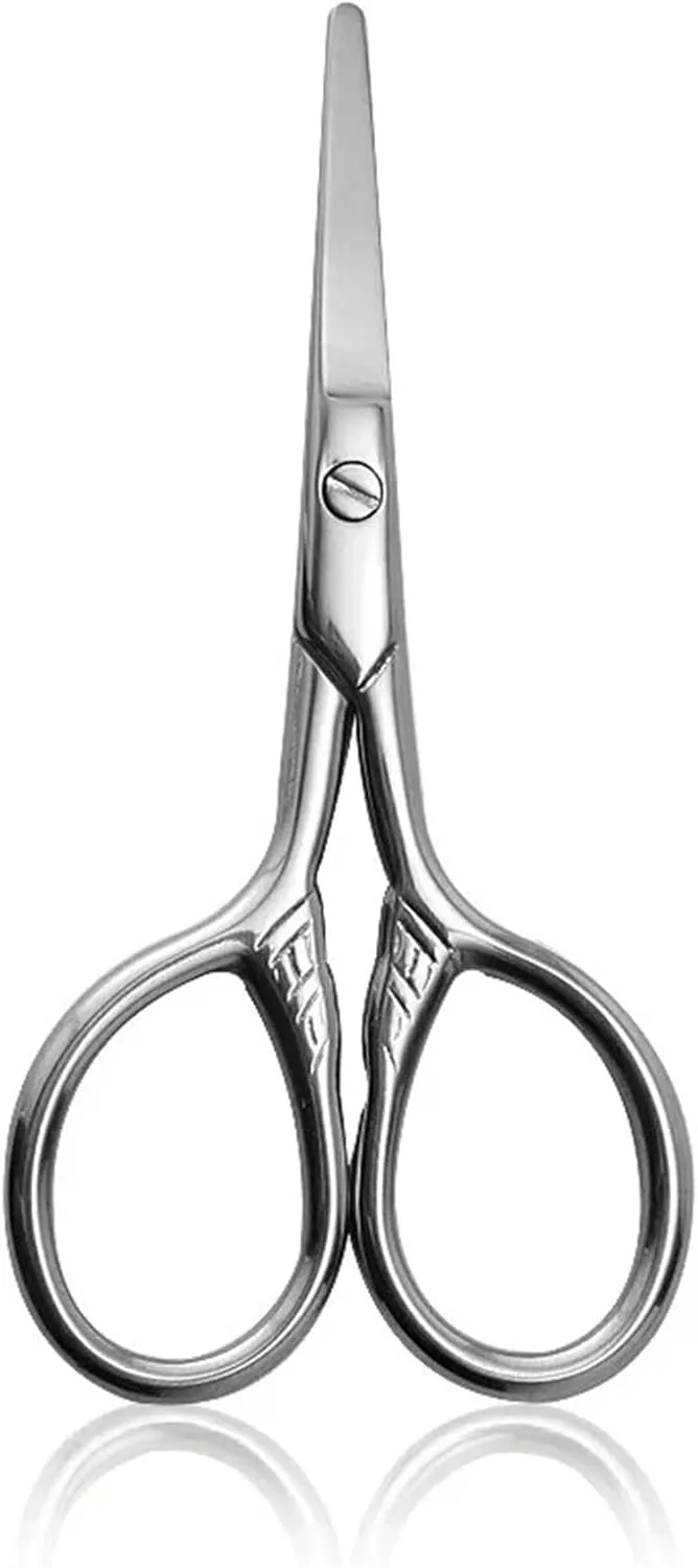 1Pcs Stainless Steel Small Makeup Grooming Scissors Eyebrows For Manicure Nail Cuticle Beard And Mustache Trimmer Nose Hair Tool(Blue)