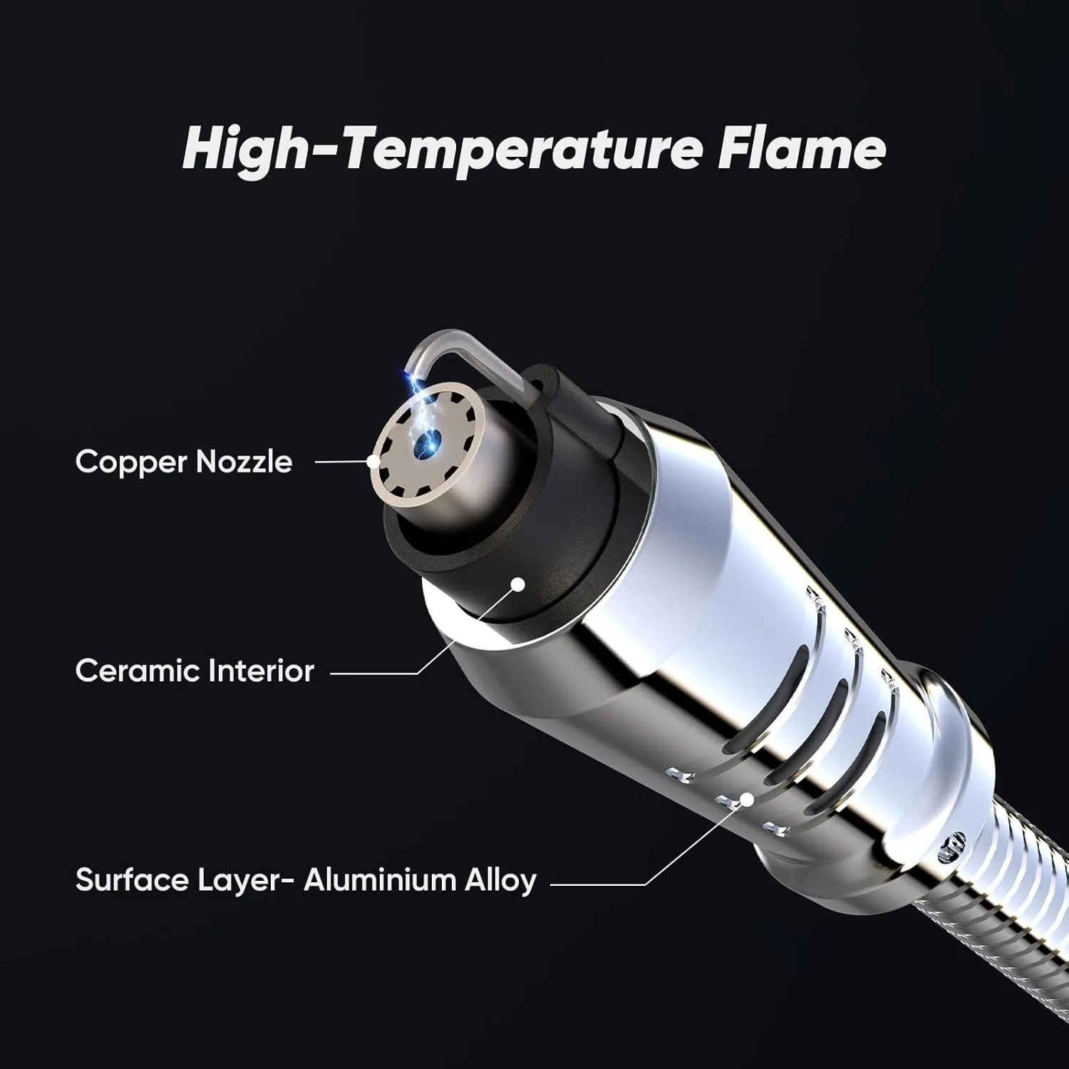 2 Pack Butane Lighter Long Torch Lighter for Grill, Refillable Candles Lighter with Fuel Window Flexible Long Lighter for Fireplace BBQ (No Butane Included), Black and Oranger