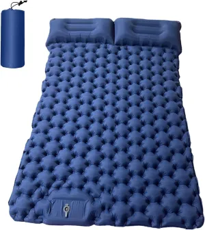 2 Person Camping Mat with Air Pillow Portable Air Mattress Waterproof Backpacking Sleeping Pad