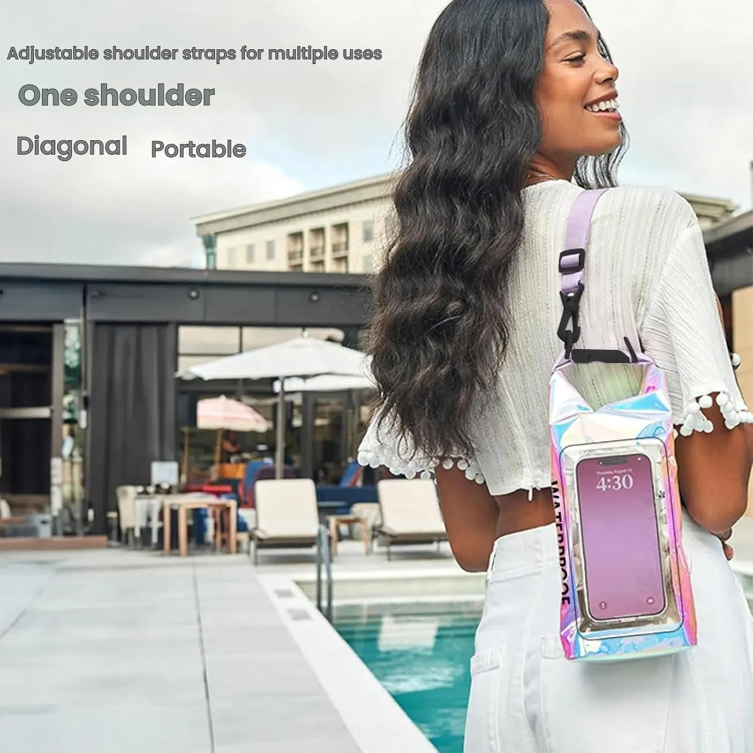 2 Waterproof Dry Bags: Colorful Crossbody Waterproof Bag, Outdoor Colorful Swimming Mobile Phone, Waterproof 2L