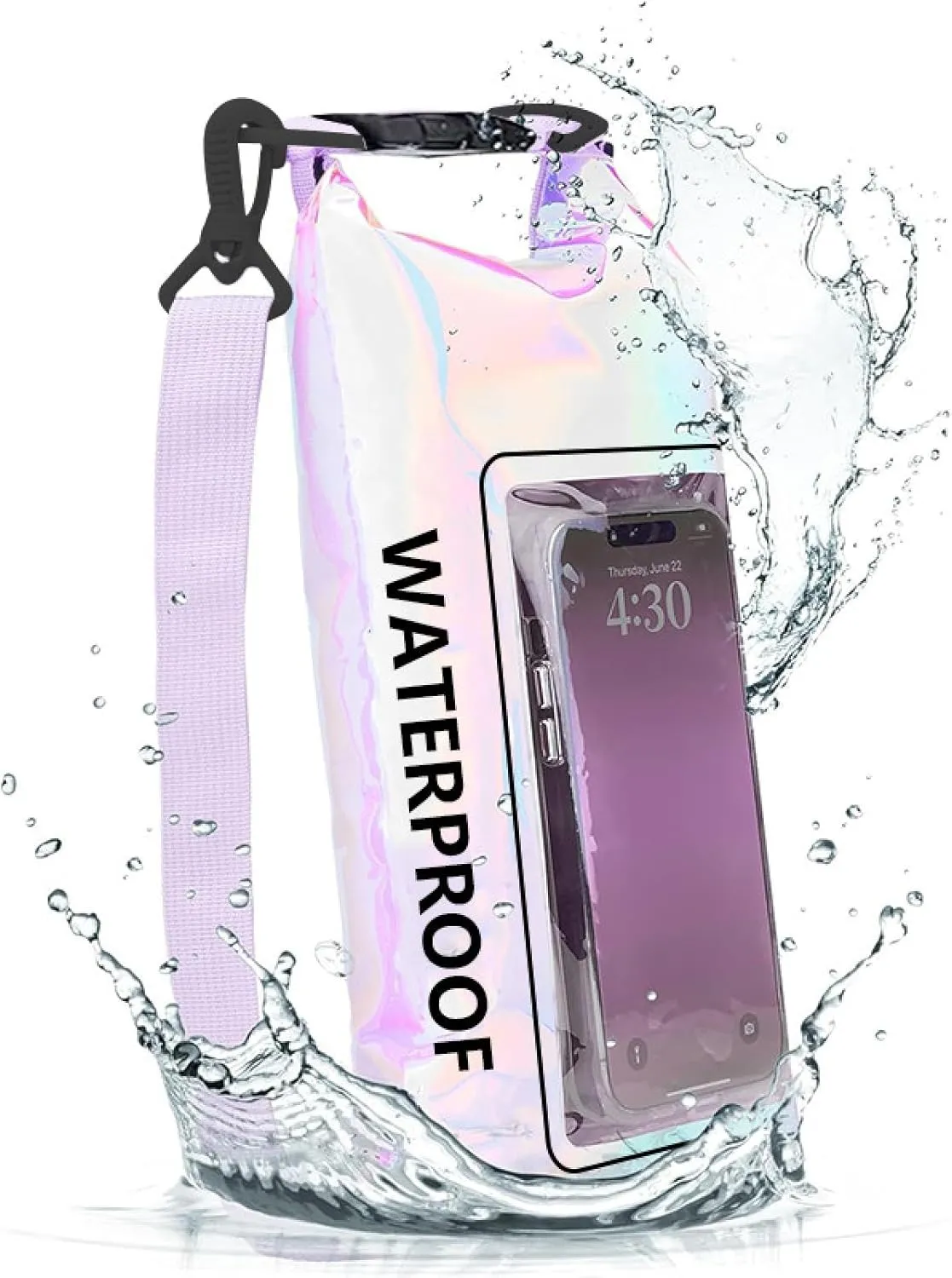 2 Waterproof Dry Bags: Colorful Crossbody Waterproof Bag, Outdoor Colorful Swimming Mobile Phone, Waterproof 2L