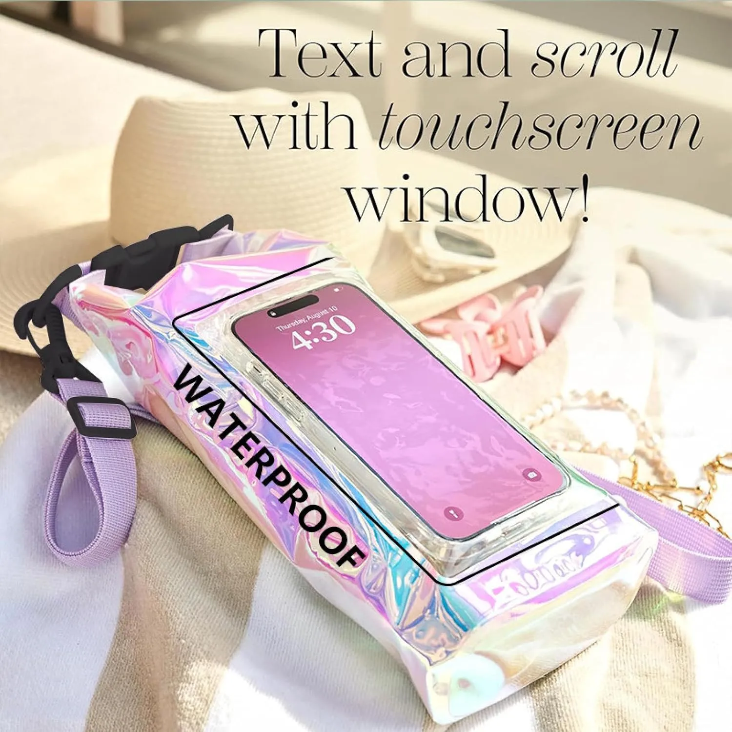 2 Waterproof Dry Bags: Colorful Crossbody Waterproof Bag, Outdoor Colorful Swimming Mobile Phone, Waterproof 2L