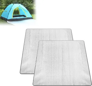 200 * 200CM Camping Mat, Aluminium Foil Waterproof Foam Sleeping Mat, Sleeping Roll Pad of Aluminum Foil, Foldable Double Sided Tent Mat for Outdoor Camping, Hiking, Picnic