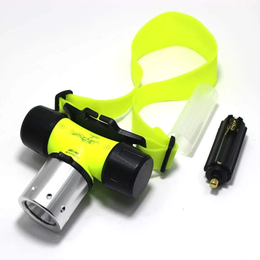 20000 Lumens Scuba Diving Headlamp LED Submarine Lights Dive Light Waterproof Underwater Safety Head Lamp Strobe Flood Headlight for Under Water Deep Sea Cave at Night