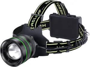 2000LM Super Bright LED Rechargeable Headlamp, Zoomable Head lamp with 5 Lighting Modes, 90° Adjustable & IP67 Waterproof for Camping | Hiking | Climbing | Fishing | Hunting | Auto Repair