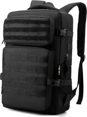 20L Tactical Backpack for Men Women, Waterproof Molle Military Backpack, Small Assault Pack Bag, Rucking Backpacks for Hunting Hiking Shooting, Black
