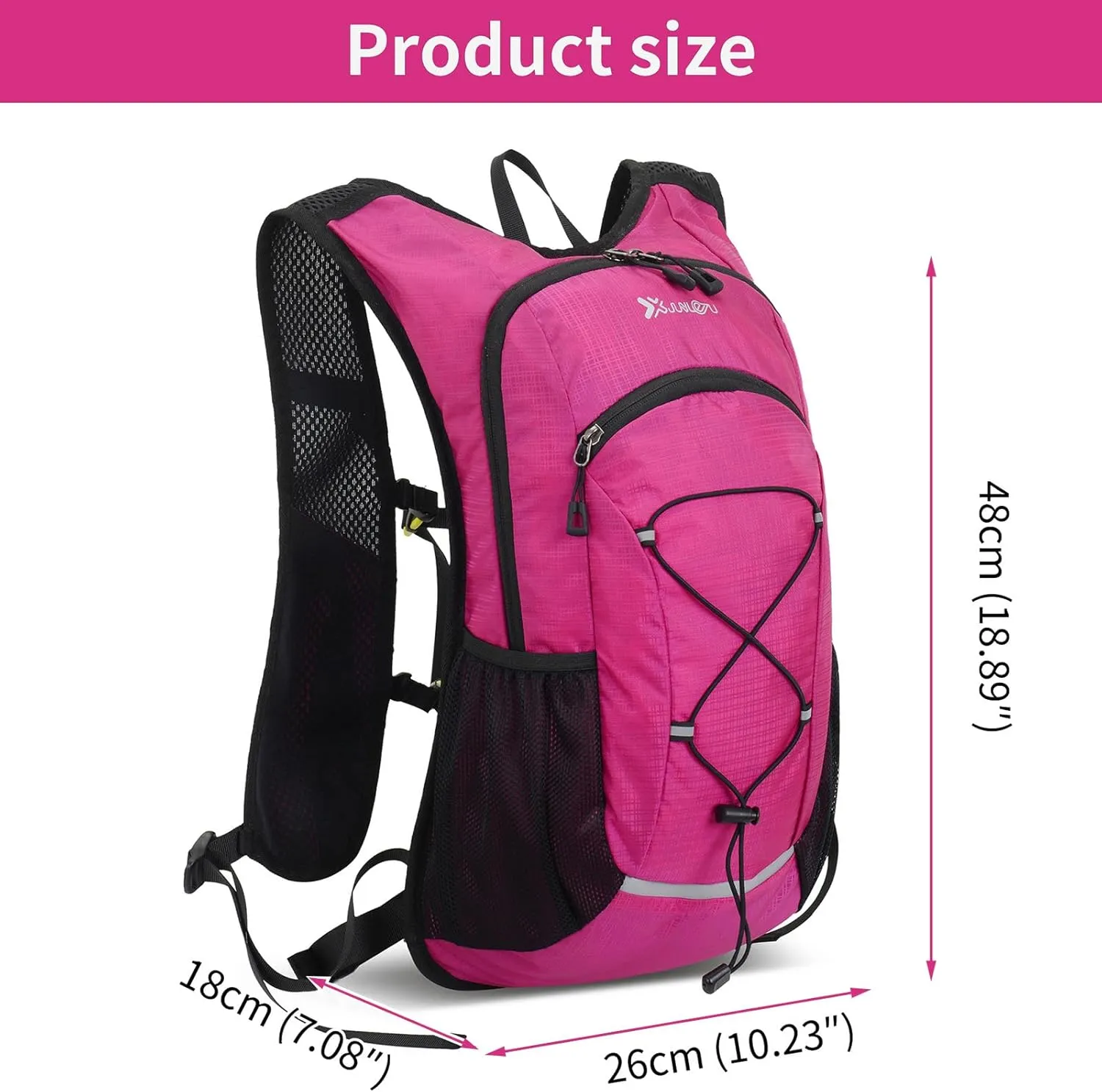 20L Ultra-Lightweight Hiking Backpack for Camping Gear Essentials | Water-Resistant Daypack Outdoor Adventures-PINK