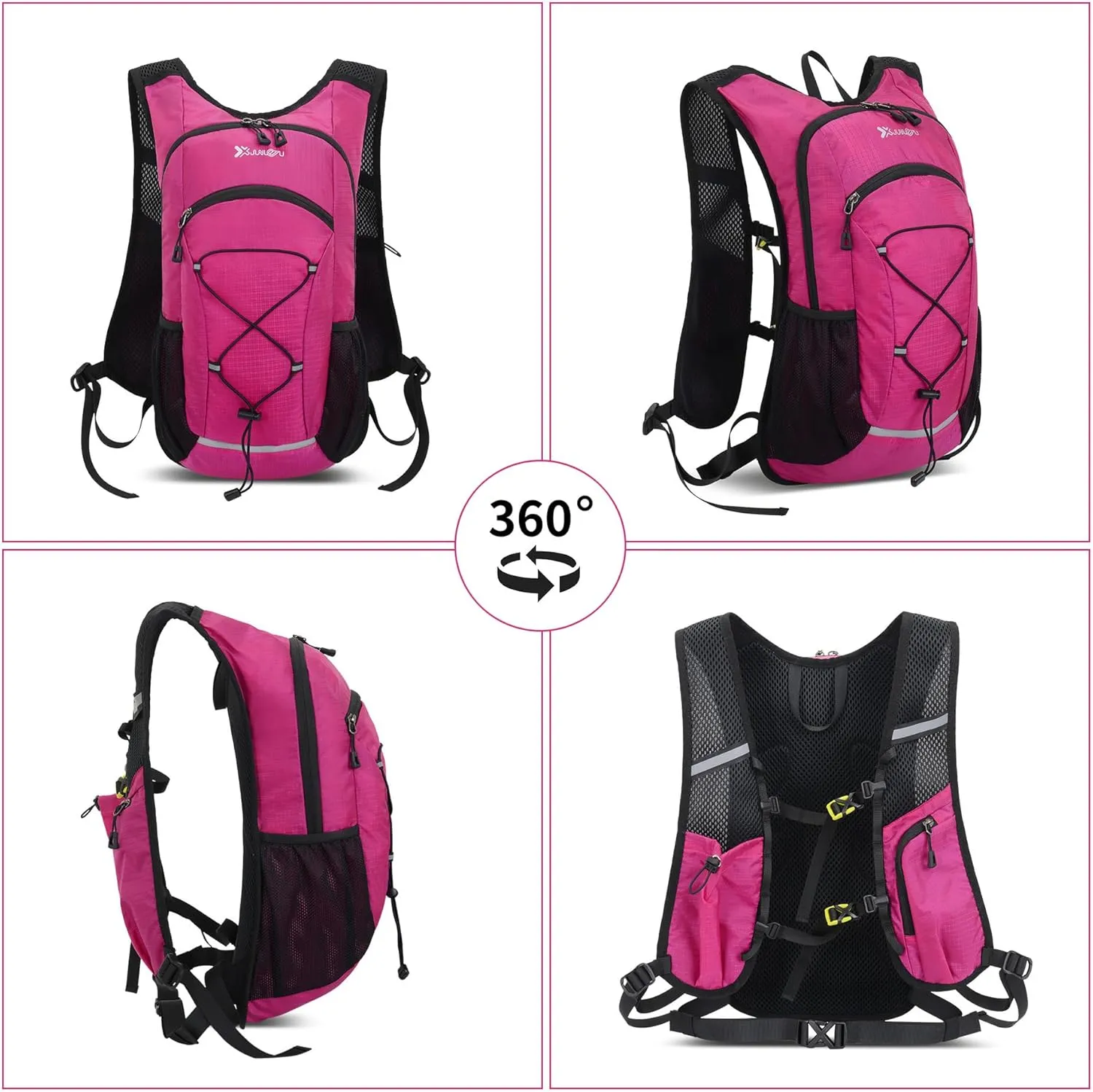 20L Ultra-Lightweight Hiking Backpack for Camping Gear Essentials | Water-Resistant Daypack Outdoor Adventures-PINK