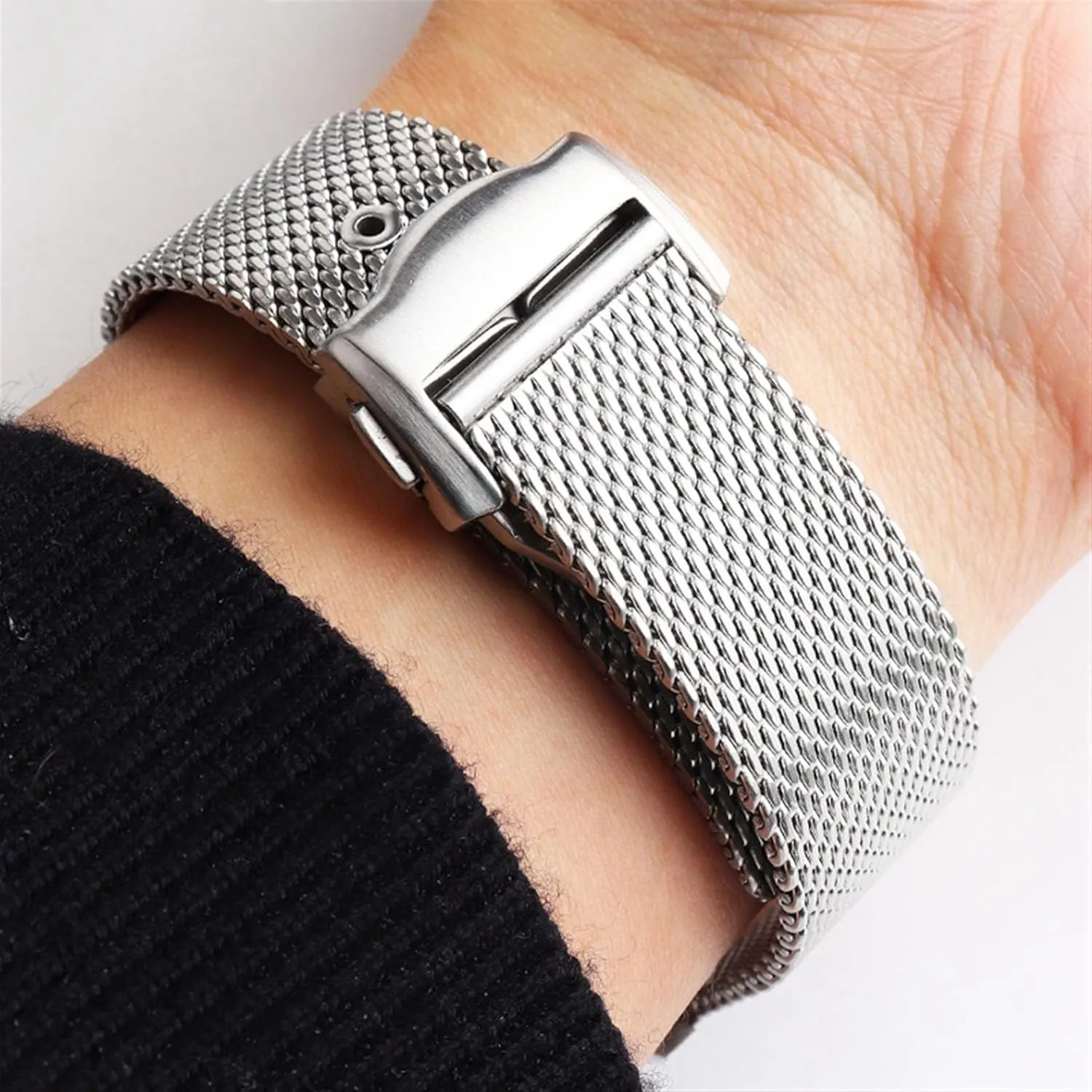 20mm Milan 316L Stainless Steel Watchband for omega 007 James Bond seamaster 300 Watch Strap Metal Bracelets